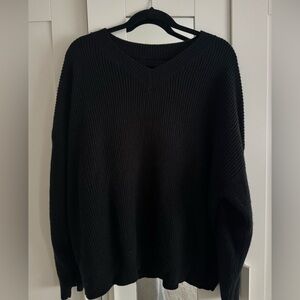 Black V-Neck Sweater